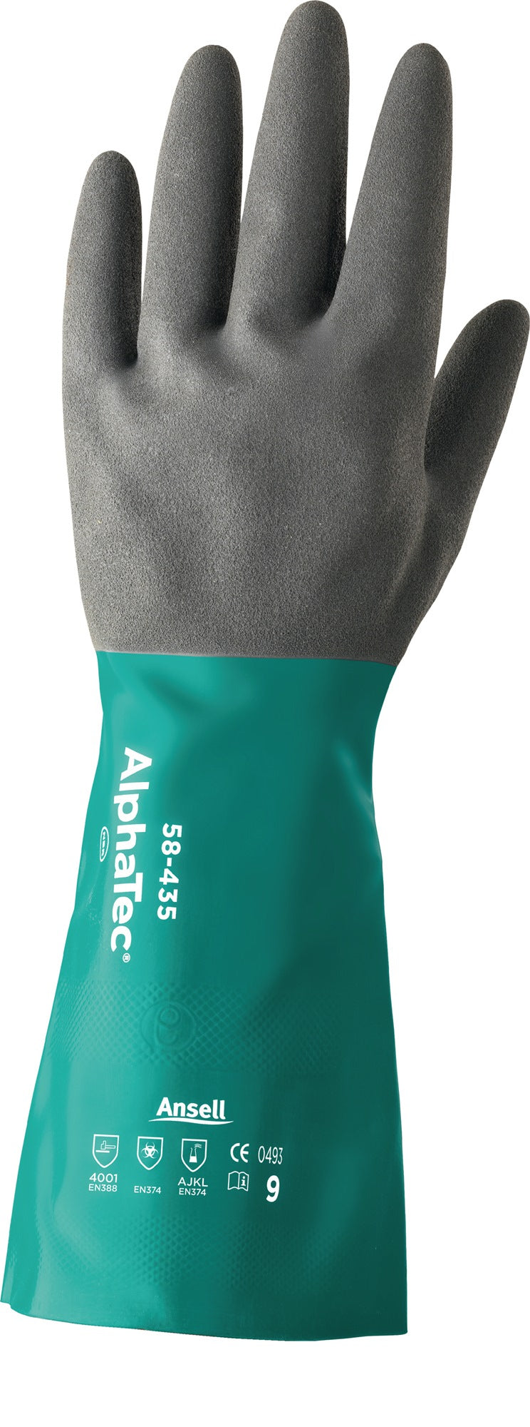 Ansell AlphaTec 58-435 Chemikalienschutzhandschuh Größe 9 – EN 388, EN 374, EN 1149, Kat. III