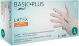 AMPRI Einweghandschuhe Basic Plus Latex Größe M hellbeige puderfrei 100 Stück
