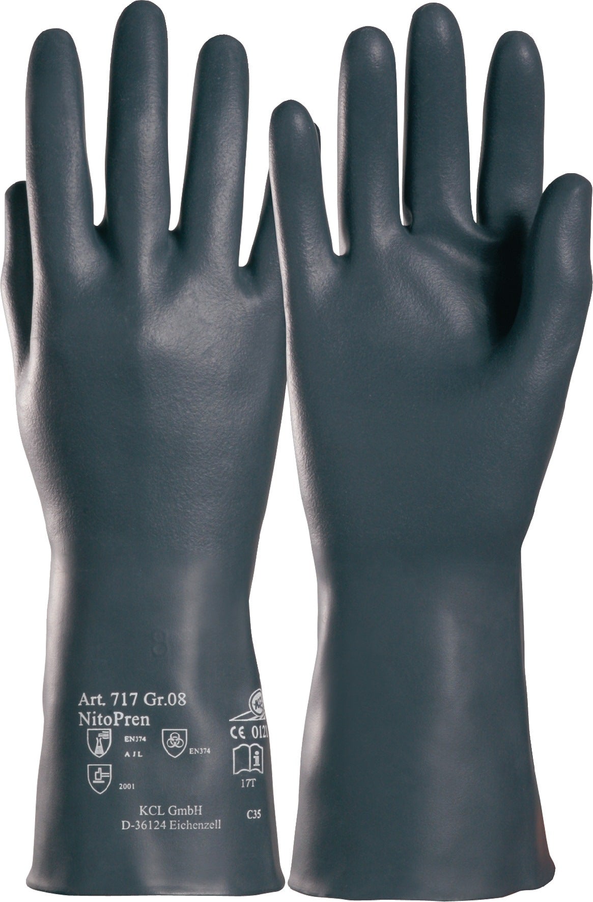 HONEYWELL Chemiehandschuh Nitopren 717 Gr. 9 dunkelgrau EN 388 EN 374 PSA III