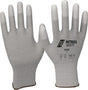 NITRAS SAFETY Handschuhe Gr.8 grau/weiß EN 388 EN 16350 PSA II – antistatisch, touchscreenfähig
