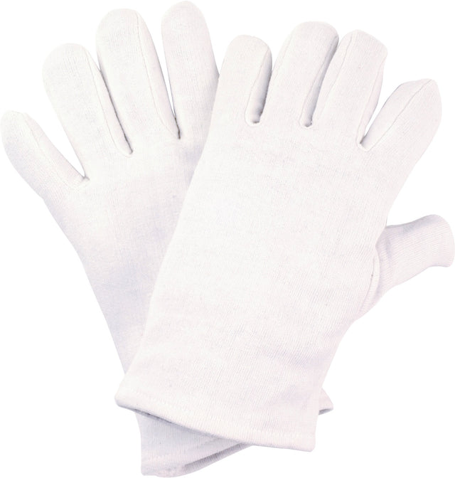NITRAS SAFETY Strickhandschuhe Gr.7 weiß PSA I – 12 Paar Baumwoll-Trikot mit Schichtel