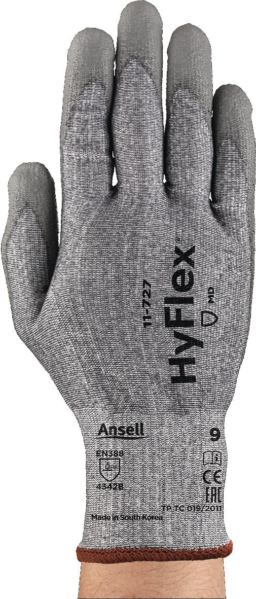 ANSELL HyFlex® 11-727 Schnittschutzhandschuhe Gr.7 grau EN 388 PSA II – 12 Paar