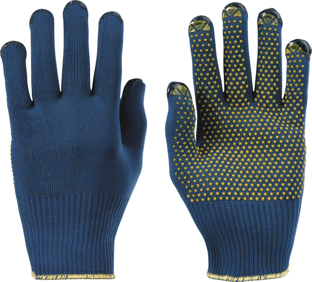 HONEYWELL PolyTRIX BN 914 Strickhandschuhe Gr.7 blau/gelb EN 388 PSA II – 10 Paar
