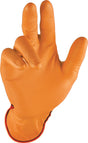 STRONGHAND Einweghandschuhe Nitril Orange Gr. 8 – 50 Stück, puderfrei & lebensmittelecht