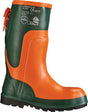 FELDTMANN Forstsicherheitsstiefel Ulme Gr. 40 oliv/orange Naturkautschuk – KWF-geprüft, Schnittschutz Klasse 3