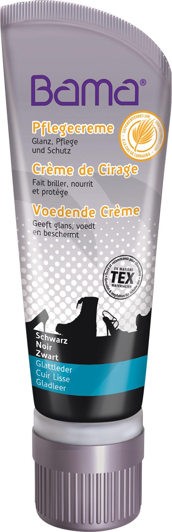 BAMA Pflegecreme mit Carnaubawachs schwarz 75 ml – auch für TEX-Materialien