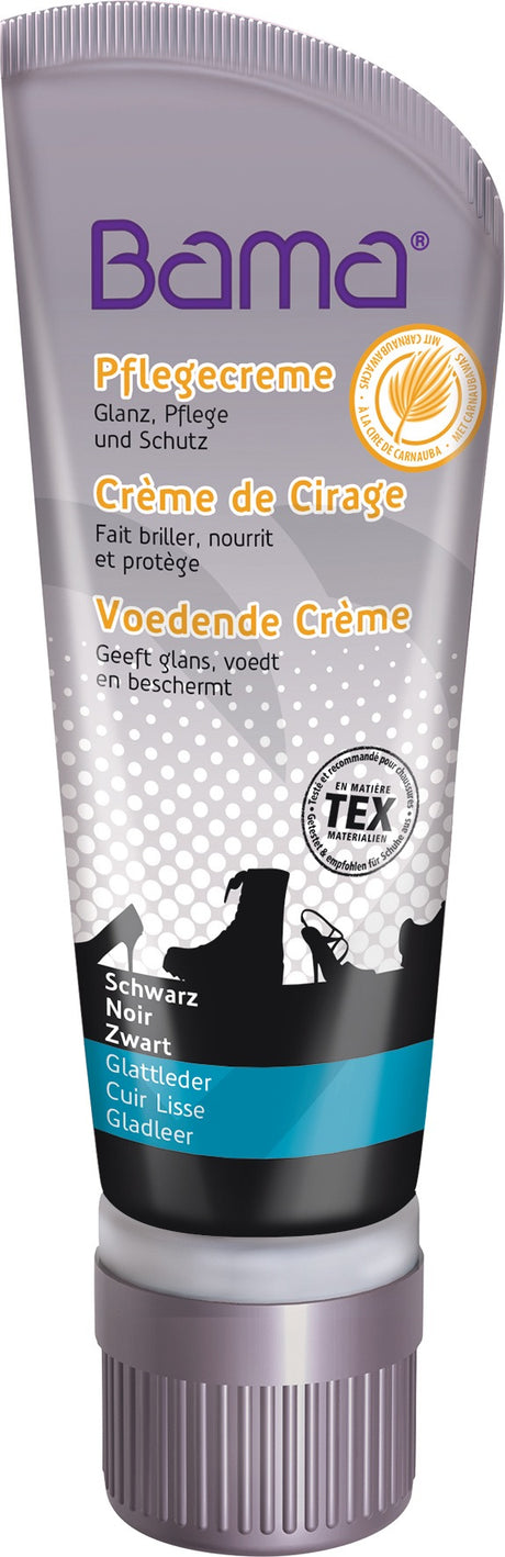 BAMA Pflegecreme mit Carnaubawachs schwarz 75 ml – auch für TEX-Materialien