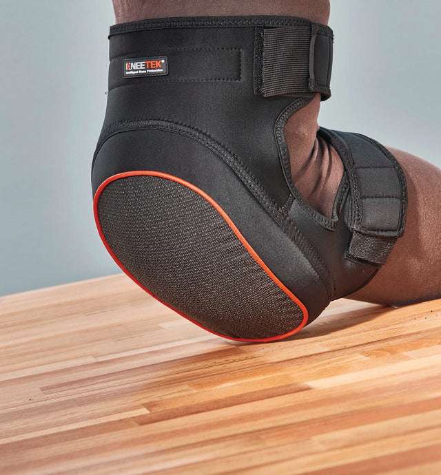 KNEETEK Knieschoner KevSafeSoft DIN/EN14404 universal schwarz – Rutschfähig für Bodenleger