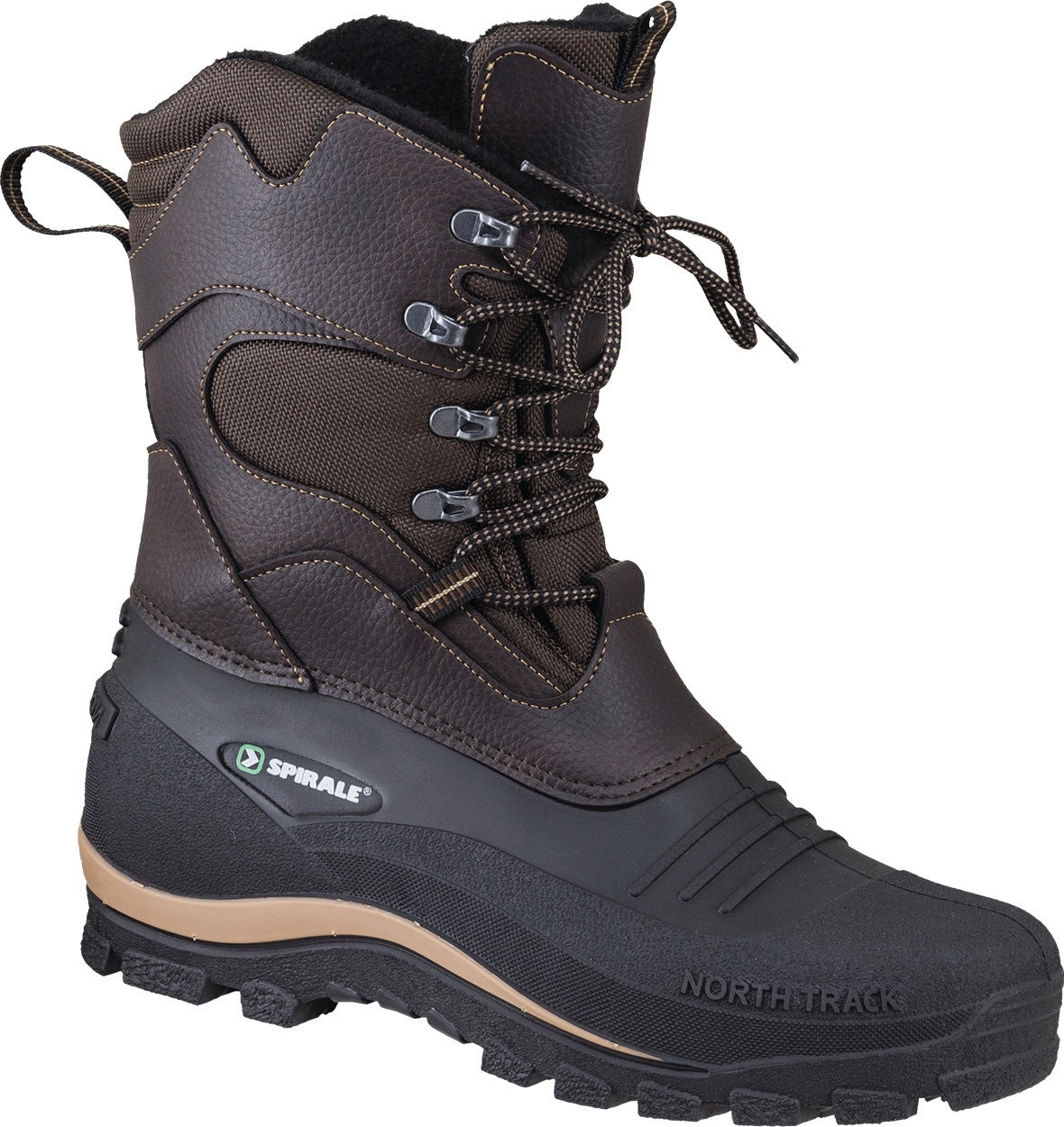 SPIRALE Winterschnürstiefel Bernd Gr. 40 braun/schwarz mit Webpelzfutter – kälteresistent bis -30 °C