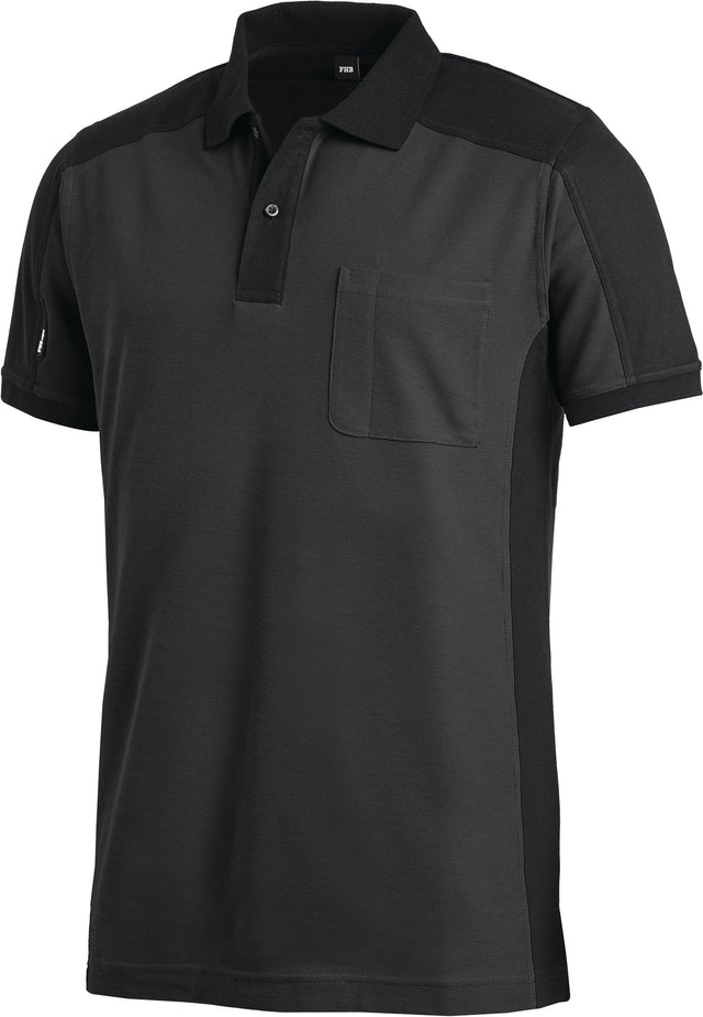 FHB Poloshirt KONRAD Herren Gr. M anthrazit/schwarz – Arbeitspoloshirt mit Stiftfach