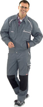 PLANAM Bundjacke Canvas 320 g/m² grau/schwarz – strapazierfähige Berufsjacke mit Reflexbiesen