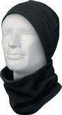 CRAFTLAND Fleeceset Kedro Schwarz – Mütze und Schal aus Microfleece, universal