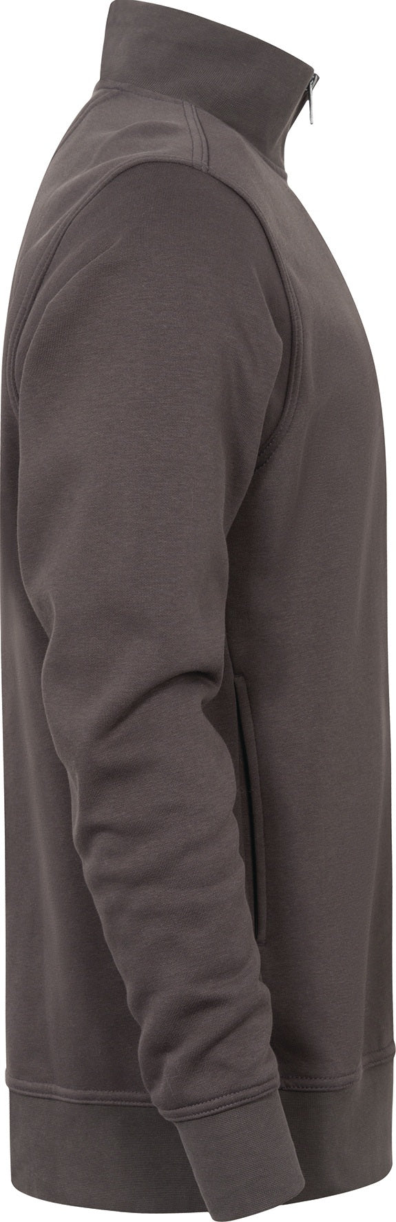 PROMODORO Sweatshirt Troyer Side Pocket charcoal Gr. M – 325 g/m², OEKO-TEX® Made In Green
