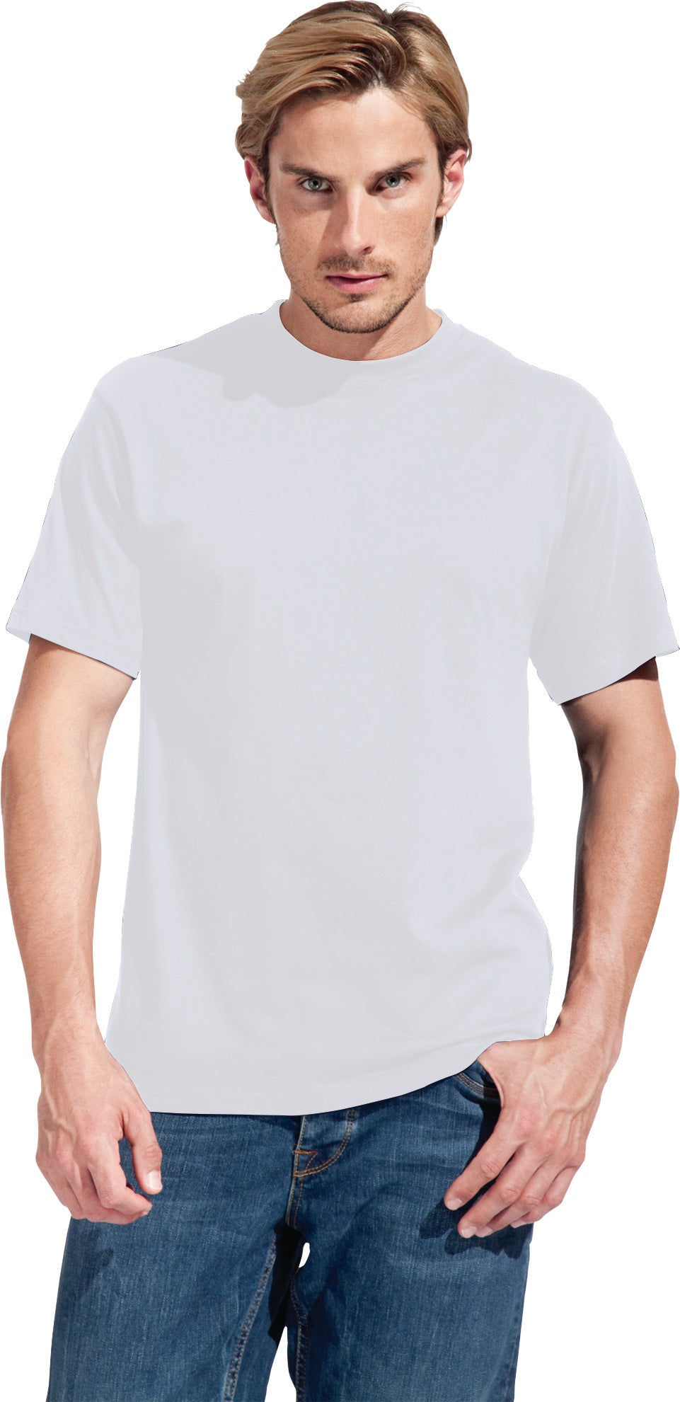 PROMODORO Herren Premium T-Shirt Steel Grey Gr. M – 100% Baumwolle, 180 g/m²