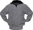 SCHEIBLER Troyer-Pullover Gr. M schwarz/weiß-meliert – schwerer, warmer Arbeitspullover mit Troyerkragen