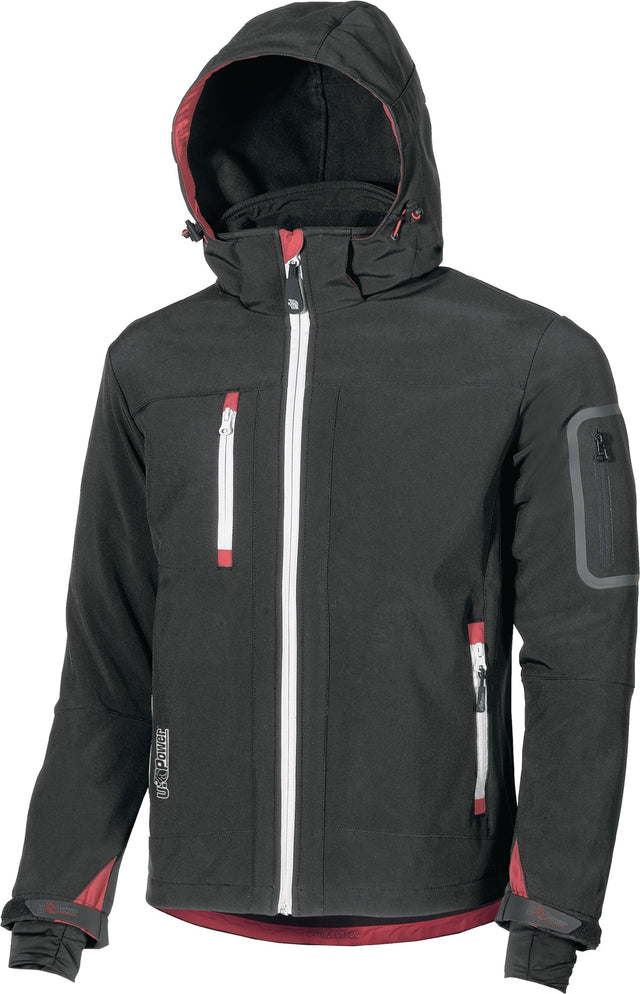 U.POWER Softshelljacke Metropolis Gr.M schwarz/carbon – atmungsaktiv, wind- und wasserabweisend