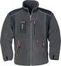 TERRATREND Fleecejacke Gr. M dunkelgrau/schwarz/orange – wasserabweisend, winddicht, atmungsaktiv
