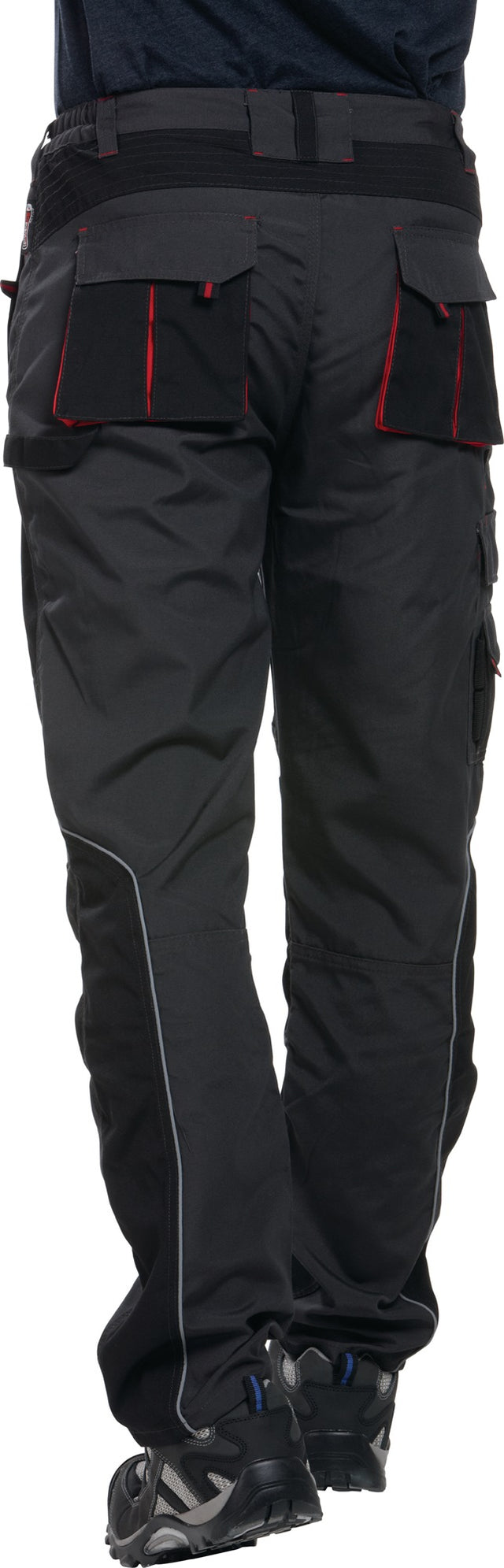TERRATREND Bundhose Gr.48 dunkelgrau/schwarz – Arbeitshose mit Dreifachnähten & Reflexpaspeln