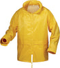 Regenschutzjacke Herning gelb CRAFTLAND – Größe M, PVC-beschichtet, Kapuze im Kragen