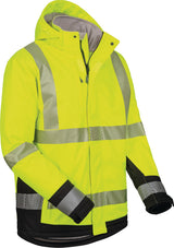 ELYSEE Warnschutz-Softshelljacke Melvin gelb/schwarz – EN ISO 20471 Kl. 3, wasserdicht & atmungsaktiv