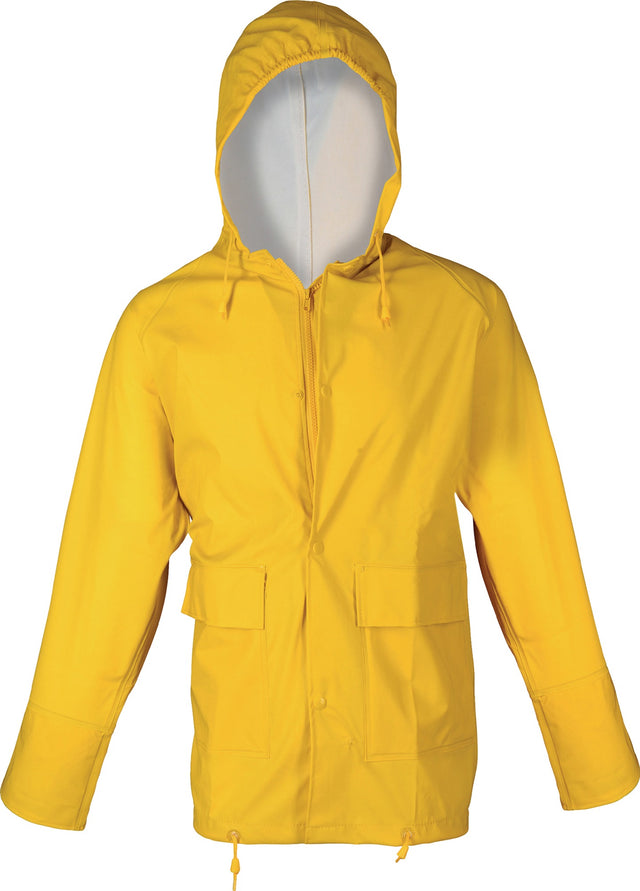 ASATEX PU Regenschutzjacke Gr. S gelb – winddicht, wasserdicht, EN 343 Kl. 3/1