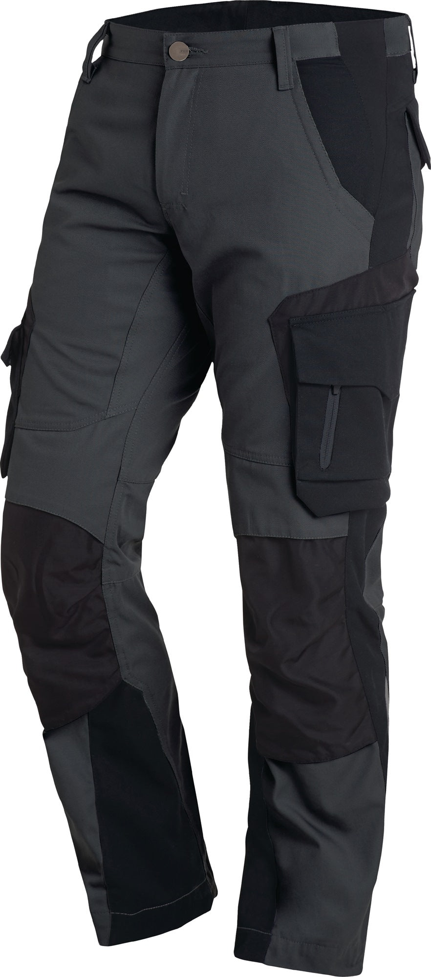 FHB Arbeitshose FLORIAN Gr.46 anthrazit/schwarz – Twill 250 g/m², Cordura Kniepolstertaschen
