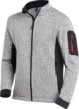 FHB Strick-Fleecejacke CHRISTOPH Herren grau/schwarz – Leichte Kälteschutzjacke Gr. M