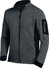FHB Strick-Fleecejacke CHRISTOPH Herren grau/schwarz – Leichte Kälteschutzjacke Gr. M