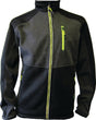 TERRAX Strickfleecejacke Gr. M dunkelgrün/schwarz/lime – Wärmende Fleecejacke mit Stehkragen