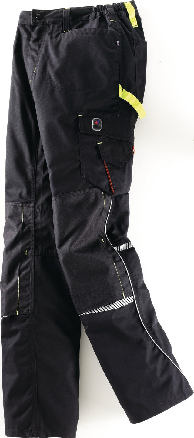 Terrax Workwear Bundhose schwarz/limette – strapazierfähige Berufshose für Herren