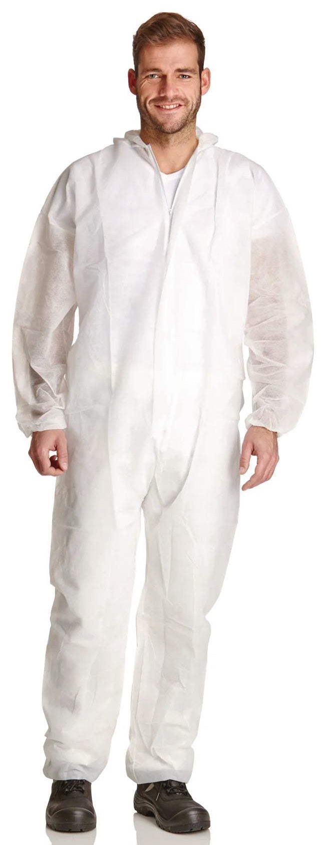 DS SafetyWear Einwegoverall Gr. XL weiß PSA Kat. I mit Kapuze und Gummizügen
