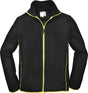 TERRAX Herren Fleecejacke Gr. M schwarz/limette – Leichte Kälteschutzjacke mit Stehkragen