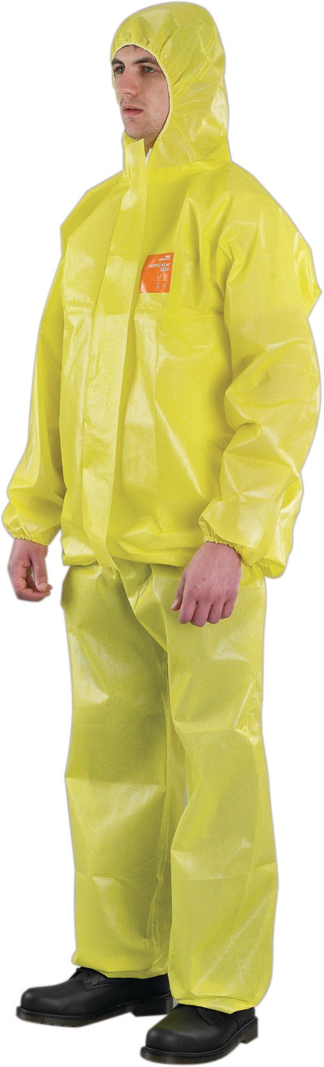 Schutzoverall AlphaTec® 3000 Gr.L gelb PSA III MICROCHEM von Ansell – Chemikalienschutz