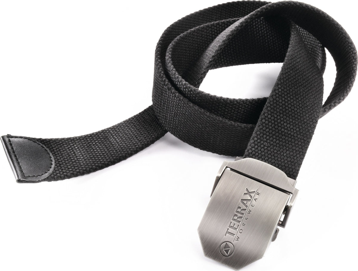 Terrax Gürtel 120 cm Schwarz mit Koppelschnalle – Arbeitsgürtel für Herren