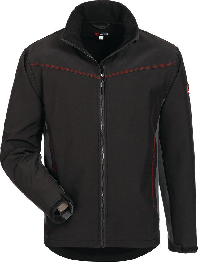 CRAFTLAND Softshelljacke Kian Gr. M schwarz/grau – wind- und wasserdicht