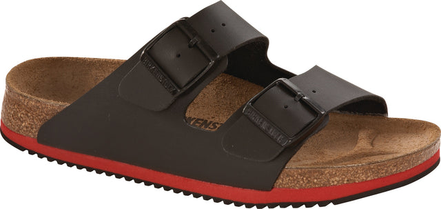BIRKENSTOCK Arizona Super Grip Berufssandale – DIN EN ISO 20347, Birko Flor, schwarz, Gr. 36