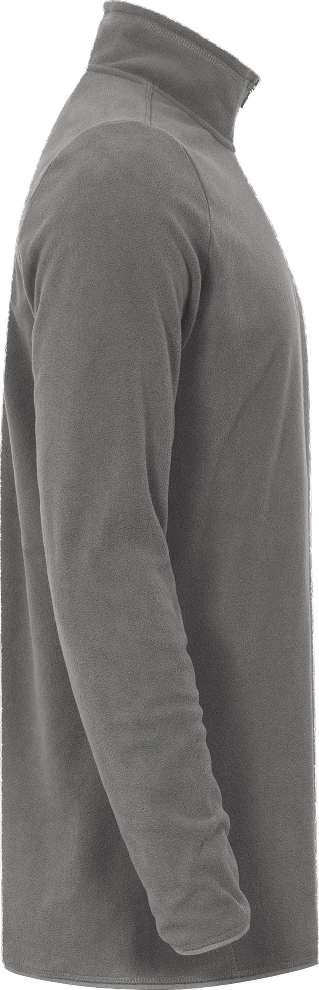 PROMODORO Fleece Troyer Herren black – Recycelter Polyester-Fleecepullover mit Stehkragen