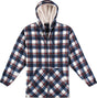 Thermojacke Dalory navy-kariert von SCHEIBLER – Warme Fleece-Jacke mit Kapuze