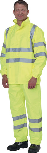 Warnschutzregenhose PREVENT Gr. M orange – EN ISO 20471 Kl. 1, wind- und wasserdicht