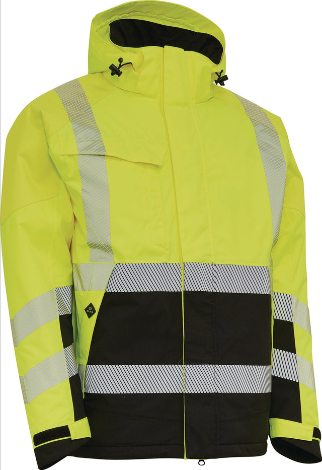 ELKA RAINWEAR Warnschutz-Winterjacke VISIBLE XTREME warngelb/schwarz, EN ISO 20471 Kl. 3