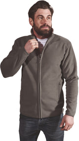 PROMODORO Herren Fleecejacke Double Fleece – 320 g/m², windabweisend, atmungsaktiv, Größe 4XL, Schwarz
