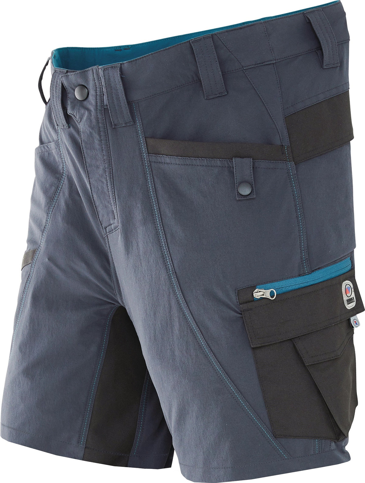 Terrax Arbeitshorts Workwear Gr. 48 anthrazit/petrol – Strapazierfähige Mischgewebe-Shorts für Herren