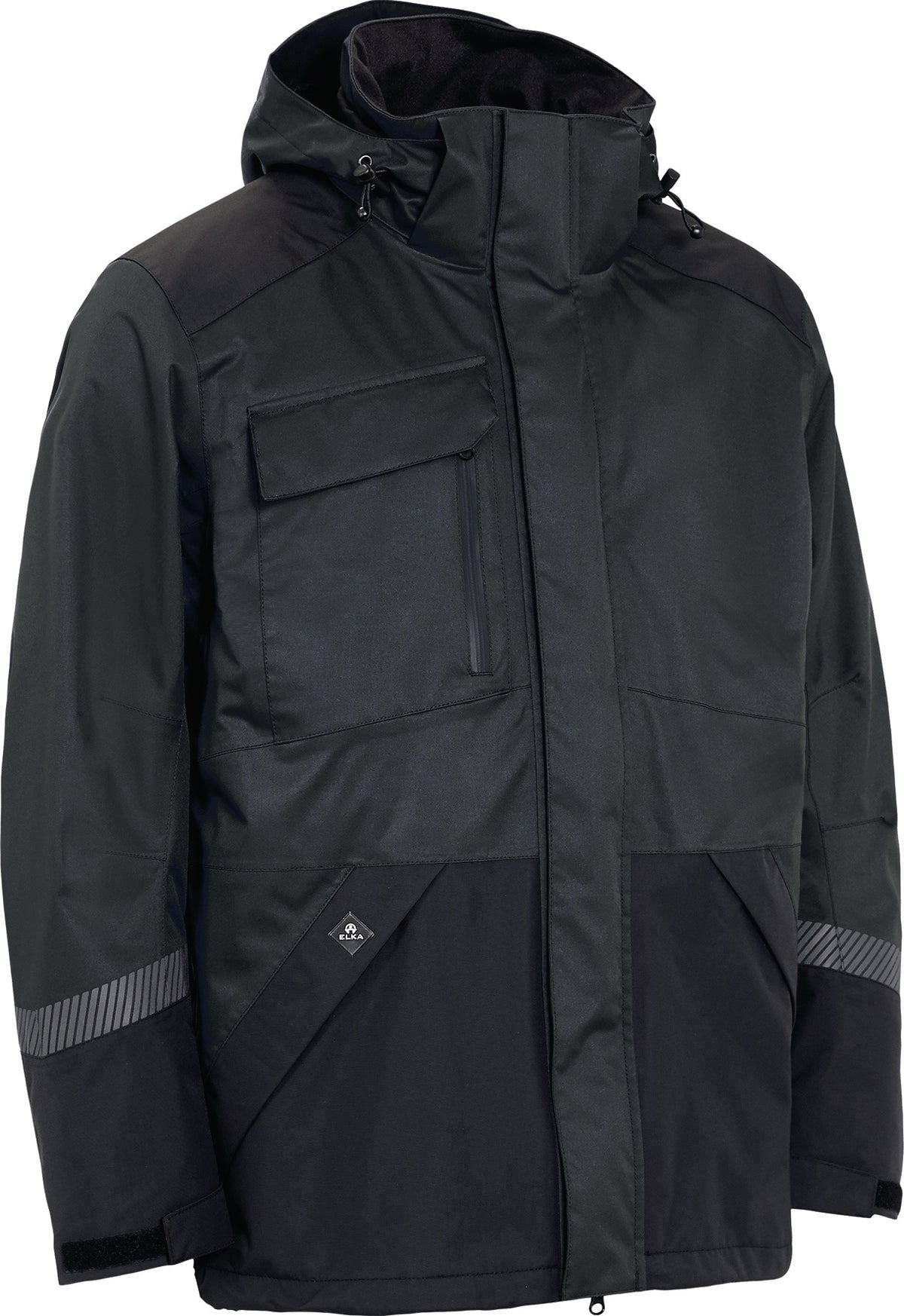 ELKA RAINWEAR Stretchjacke WORKING XTREME Gr. M schwarz – Wind- und wasserdicht, atmungsaktiv