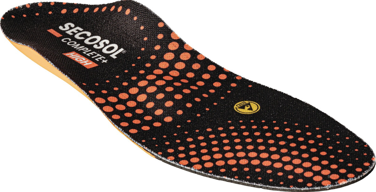SECOSOL COMPLETE+ HIGH Einlegesohle Gr.35 – Ergonomische Fußunterstützung für Sicherheitsschuhe
