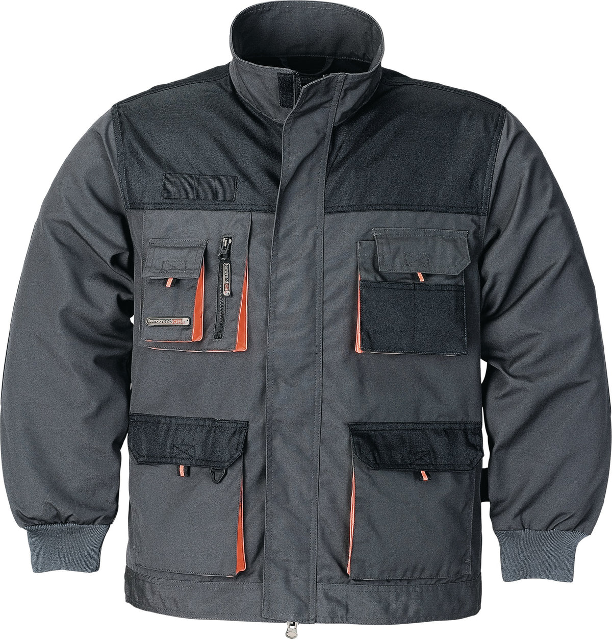 TERRATREND Herrenjacke Gr. 48 dunkelgrau/schwarz/orange – Arbeitsjacke mit Kontrastfarben