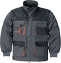 TERRATREND Herrenjacke Gr. 48 dunkelgrau/schwarz/orange – Arbeitsjacke mit Kontrastfarben