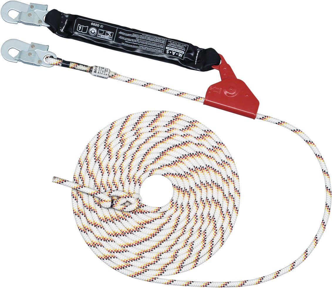 MAS SK 12 Mitlaufendes Auffanggerät EN353-2 mit 5 m Kernmantelseil Ø 12 mm