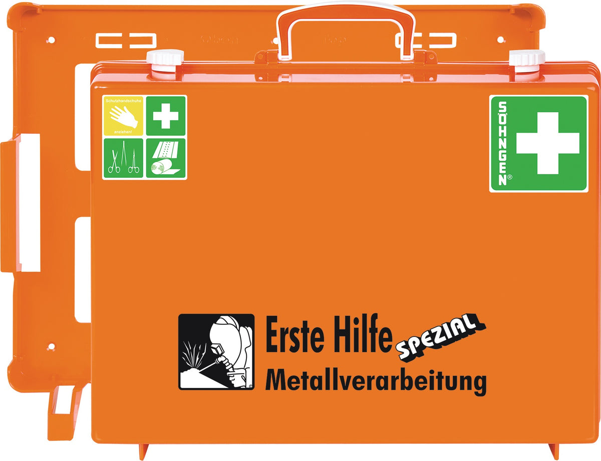 SÖHNGEN Erste Hilfe Koffer Beruf SPEZIAL Metallverarbeitung DIN 13157-2021 orange
