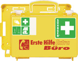 Erste Hilfe Koffer Extra Büro B260xH170xT110 mm leuchtgelb SÖHNGEN – DIN 13157-2021 mit Zusatzbefüllung