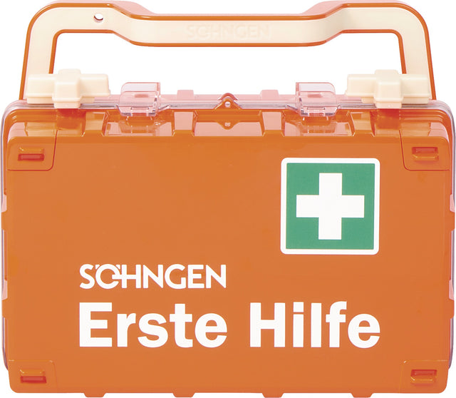 Erste Hilfe Koffer DYNAMIC-GLOW L von SÖHNGEN – DIN 13169, orange, ABS-Kunststoff